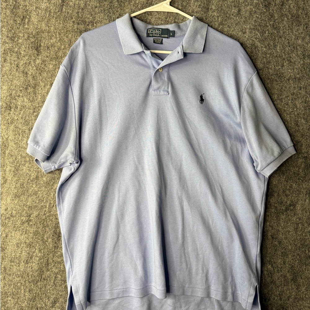 Polo Ralph Lauren Men’s Polo Shirt Light Blue Size L Classic Fit 100% Cotton